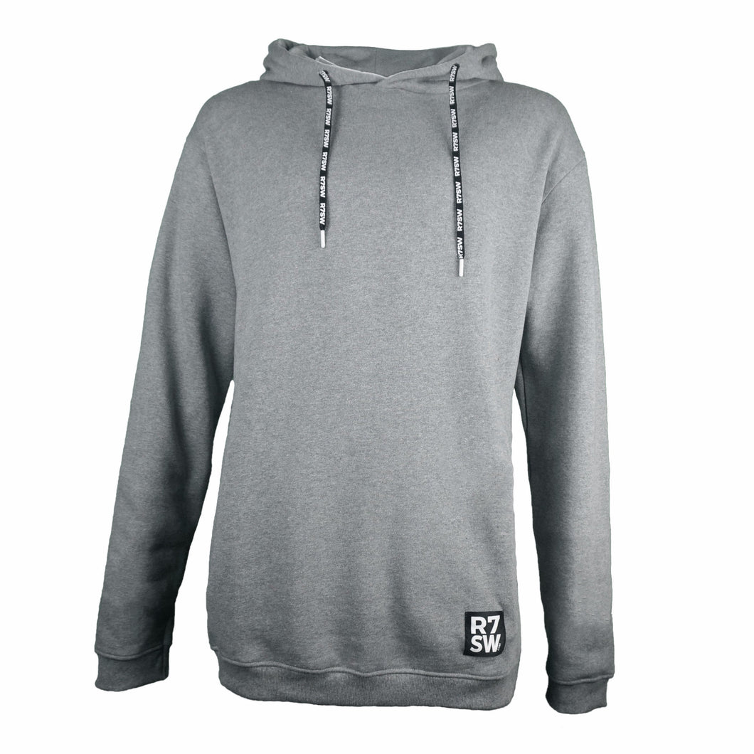 GREY R7SW SOFT COTTON HOODIE - RED7 SKI WEAR SUSTAINABLE CLOTHING