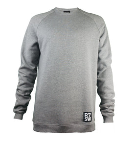 R7SW GREY COTTON SWEATSHIRT - ETHICALLY PRODUCES WITH ORGANIC COTTON