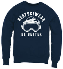 Navy Blue Sustainable Ski Sweatshirt - Organic Cotton Clothing
